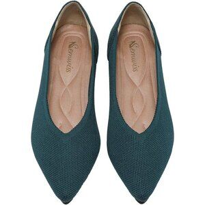 Women Pointed Toe Ballet Green Flat Comfortable Casual Dressy Work Office Shoes